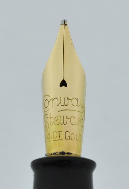 Conway Stewart 388 - 1950s, Green Marble, Medium 14k Nib